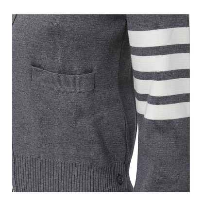 Wool 4 Bar V Neck Cardigan