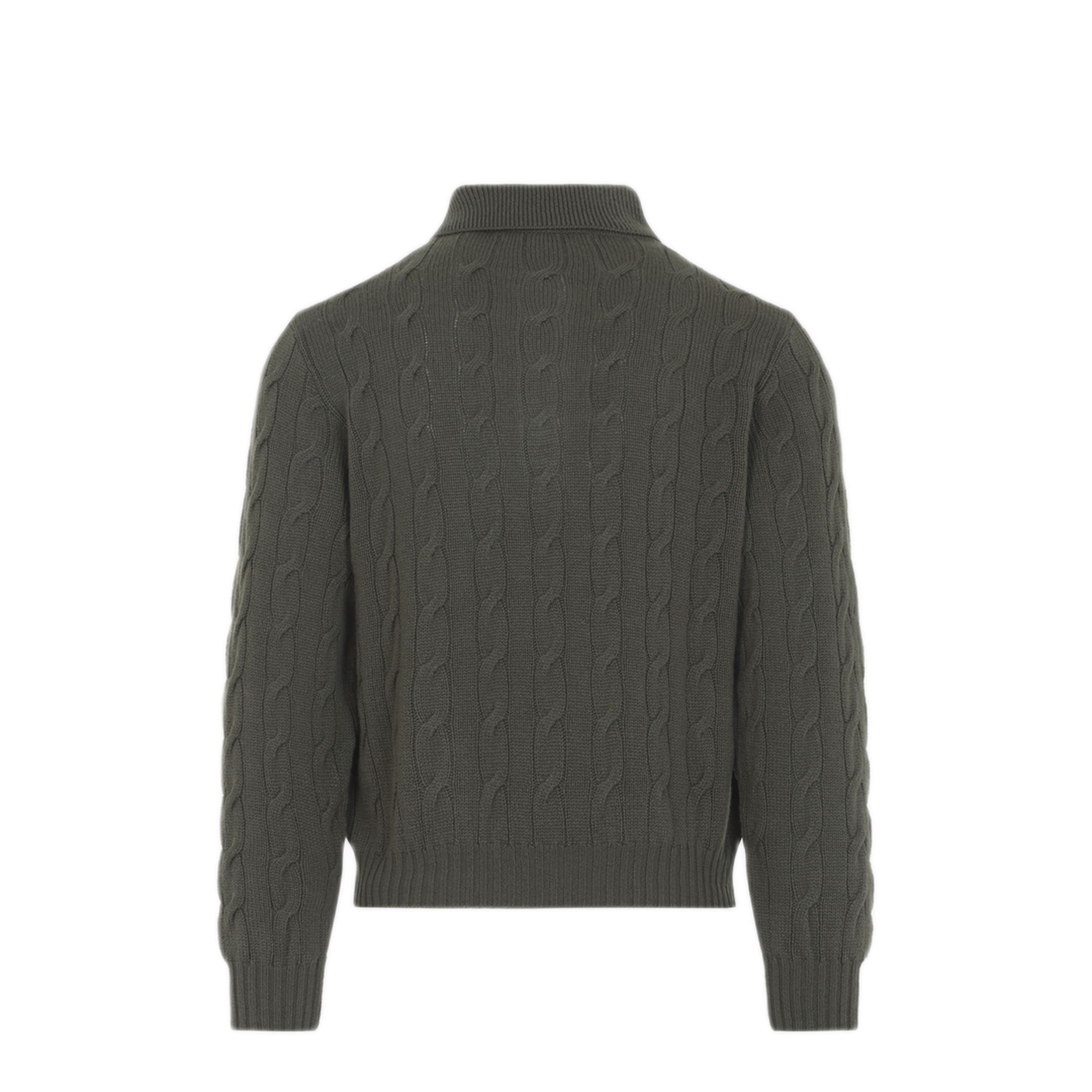 MAYFEYR - RALPH LAUREN COLLECTION - Cypress Cable Knit Polo Sweater - 290P21569001CYPRESS