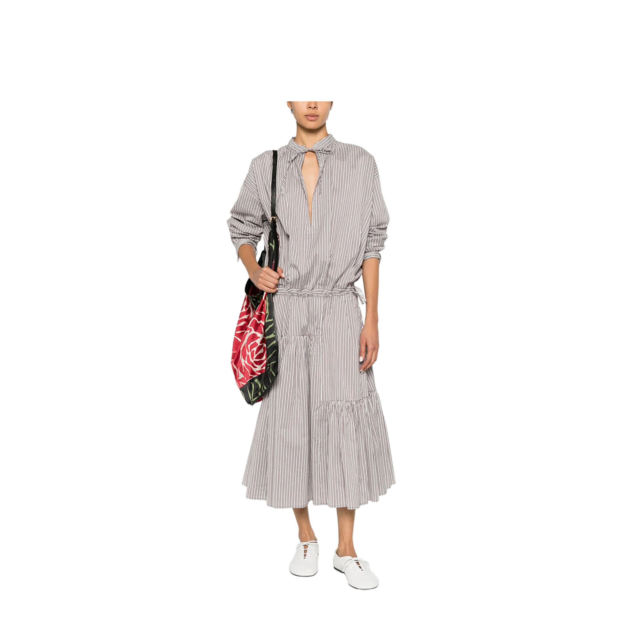 MAYFEYR - Dries Van Noten - Striped Silk-Blend Long Dress - 0110503132