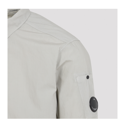 MAYFEYR - C.P. Company - Beige Cotton Long Sleeve Shirt - 20CMSH229A005328G904