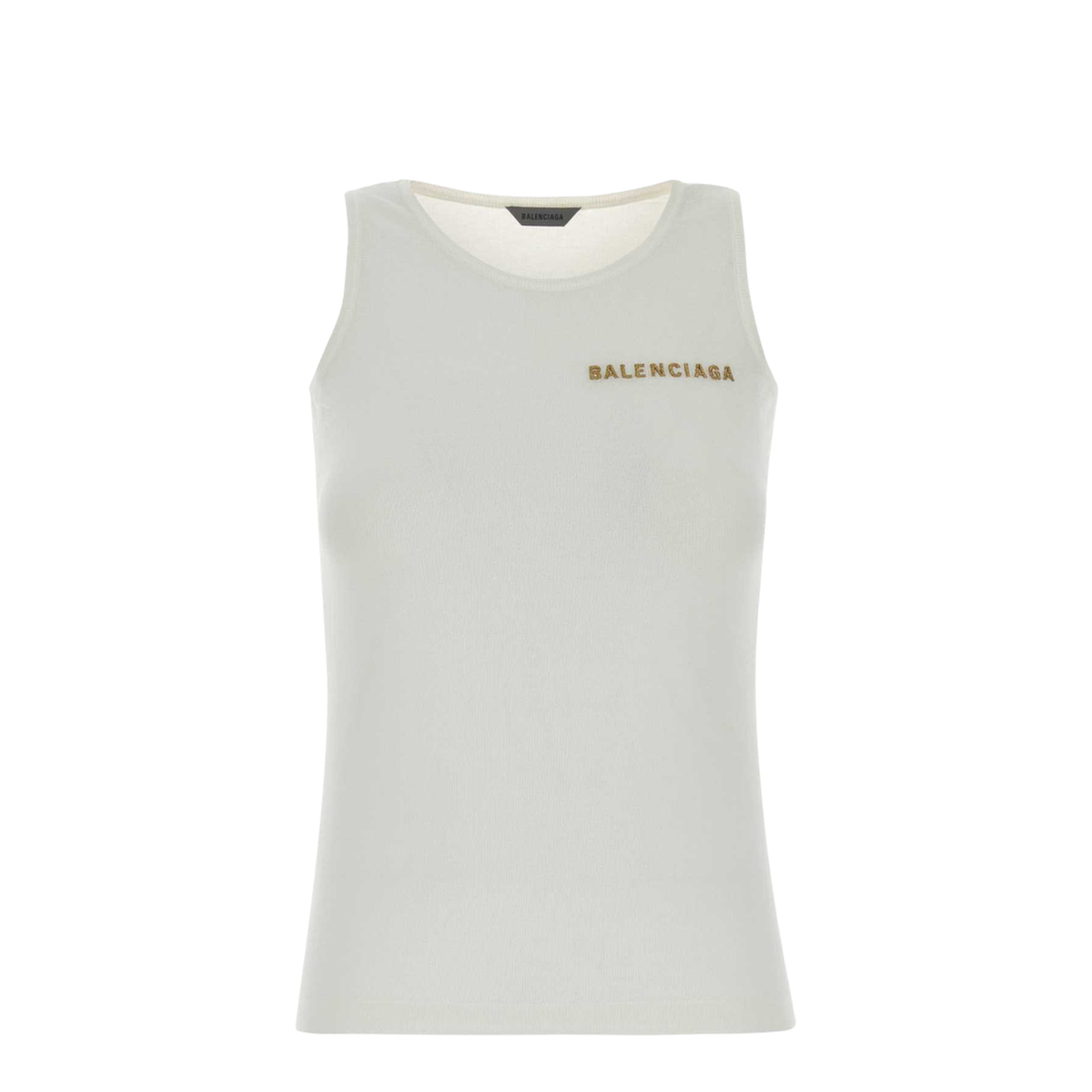 MAYFEYR - Balenciaga - White Cotton Blend Tank Top - A000JDT34659000