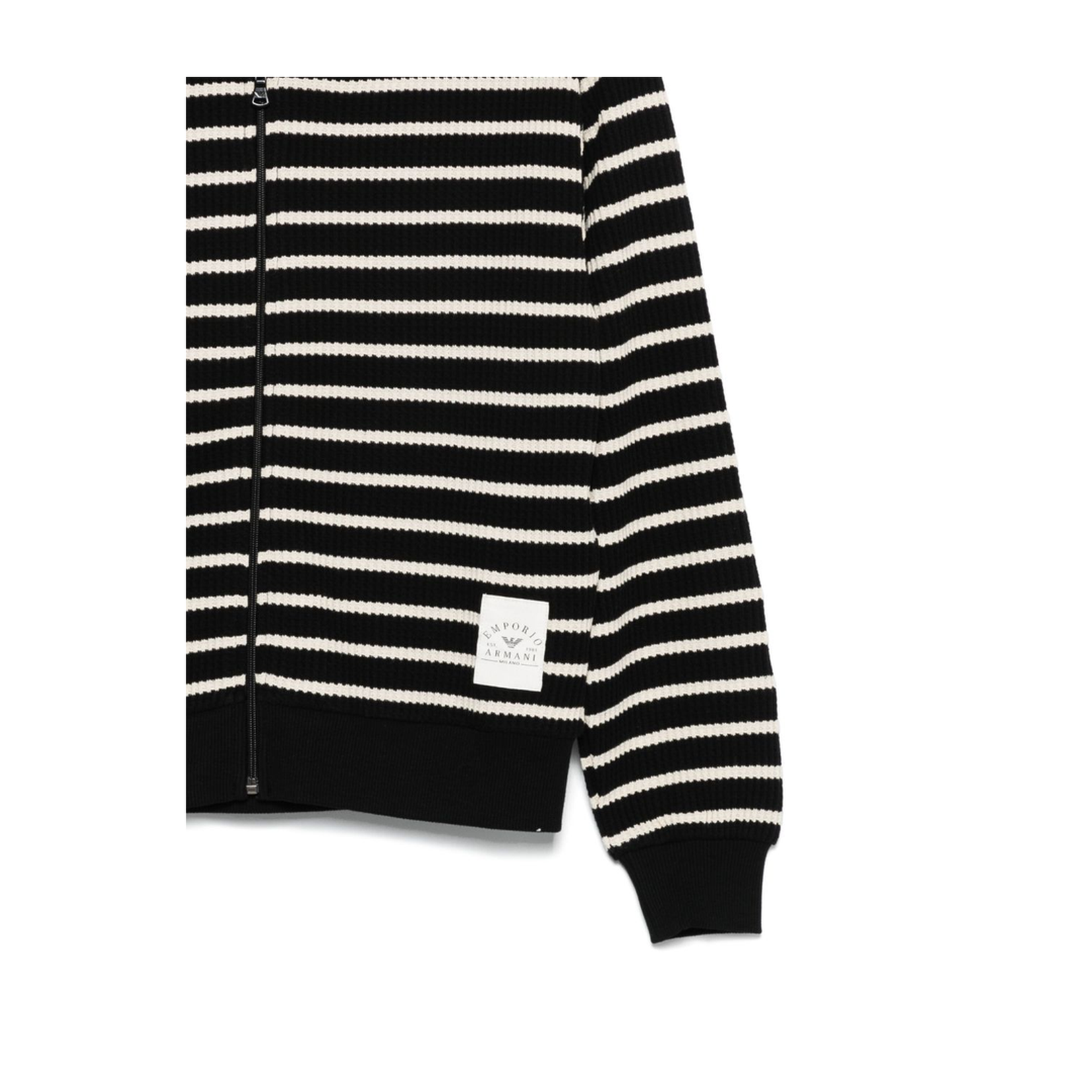 Cotton Blend Striped Hoodie