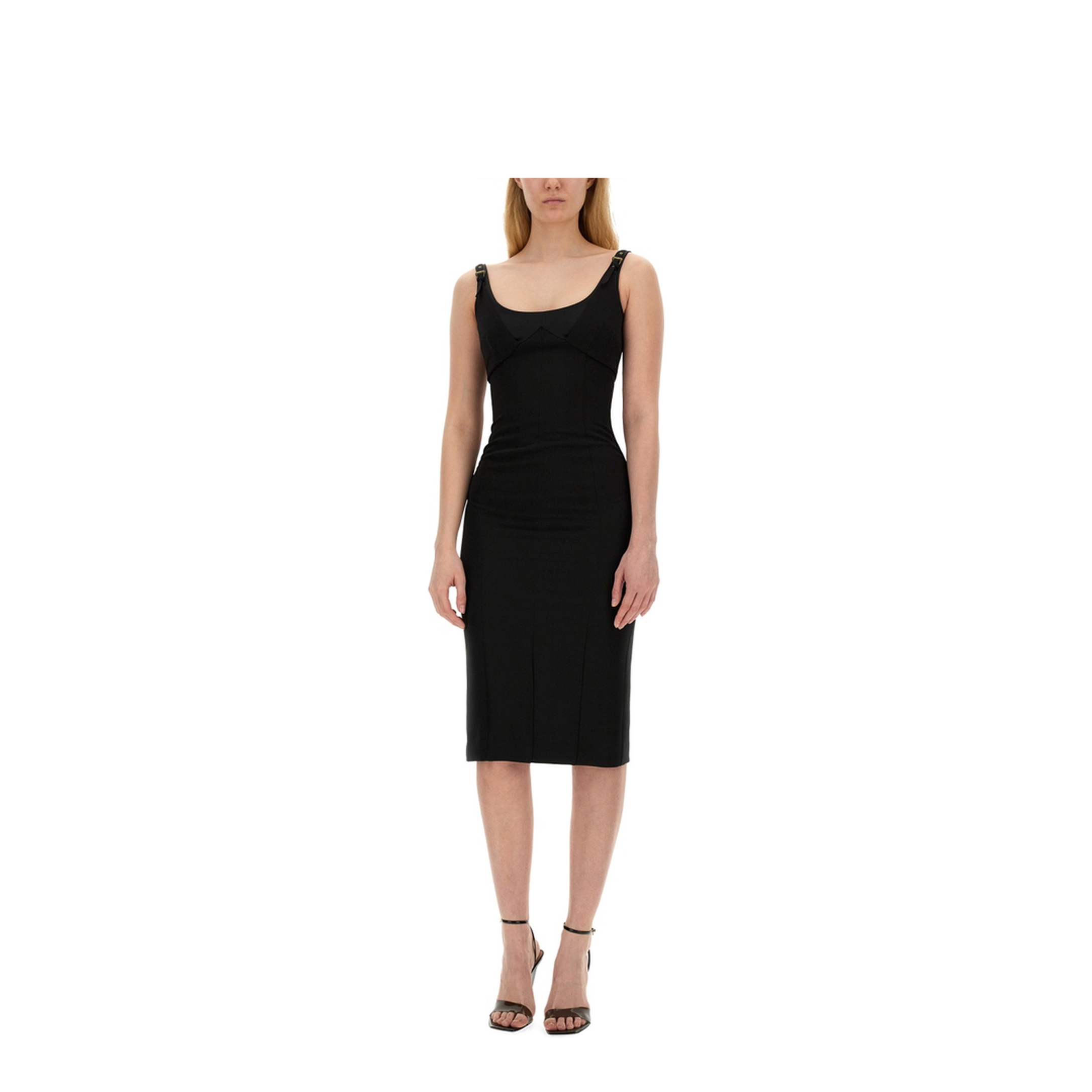 MAYFEYR - VERSACE JEANS COUTURE - Dress With Buckles - 76HAO919N0103899