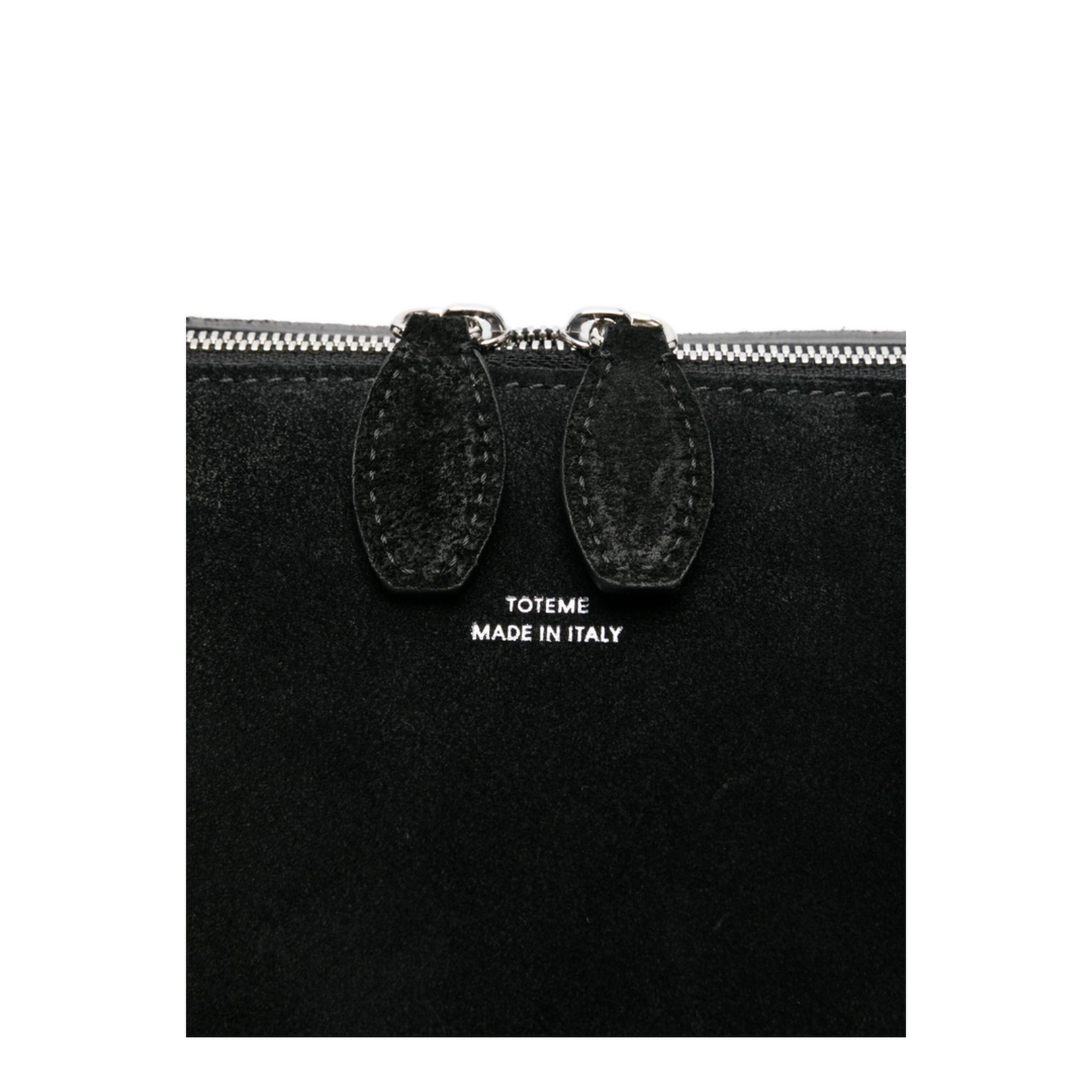 Suede Leather Tote Bag in Black