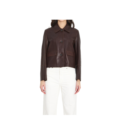 MAYFEYR - Arma - Brown Vintage Leather Jacket - 020L26105202MUDBROWN