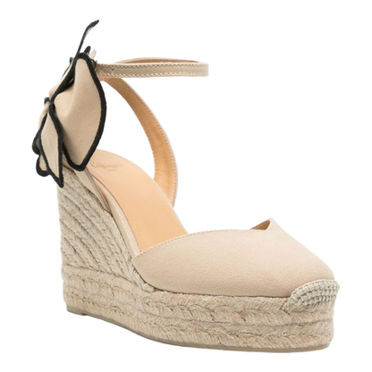 Coco Cotton Espadrilles Sandal in Beige