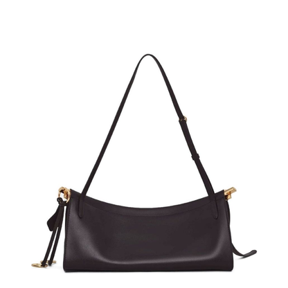 Le Click Medium Calfskin Shoulder Bag - Marron Foncé (Dark Brown)