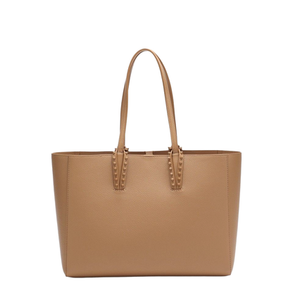 Beige Leather Cabata Small Tote Bag