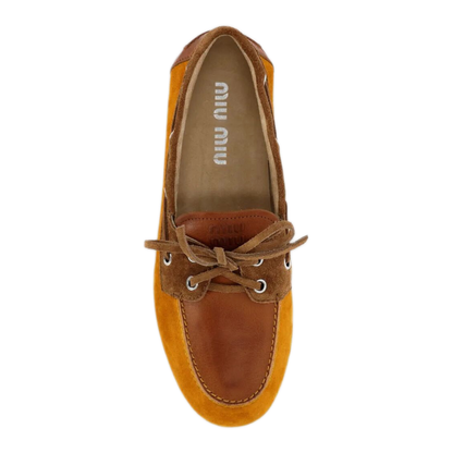MAYFEYR - MIUMIU - Suede Loafers With Laces - 5D123EF0053K0FF05BR