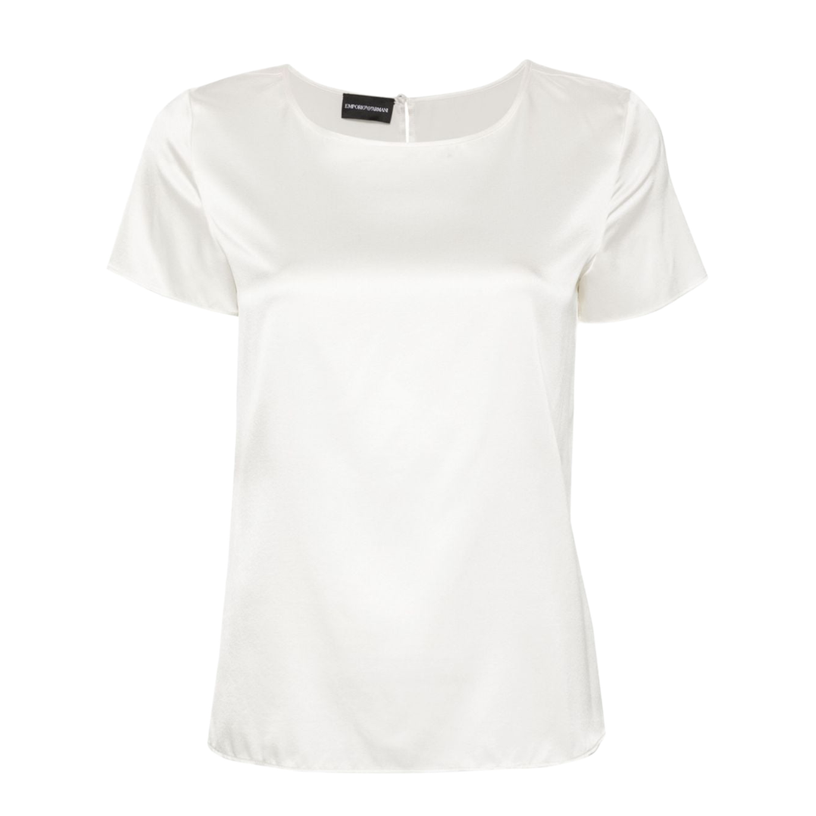 White Stretch Silk T-Shirt