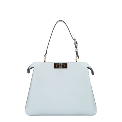 Peekaboo Medium Suede Top Handle Bags - Blue