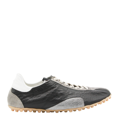 Sprinters Sneakers In Black Leather And Vintage Suede