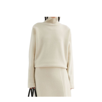 High Neck Sweater Beige