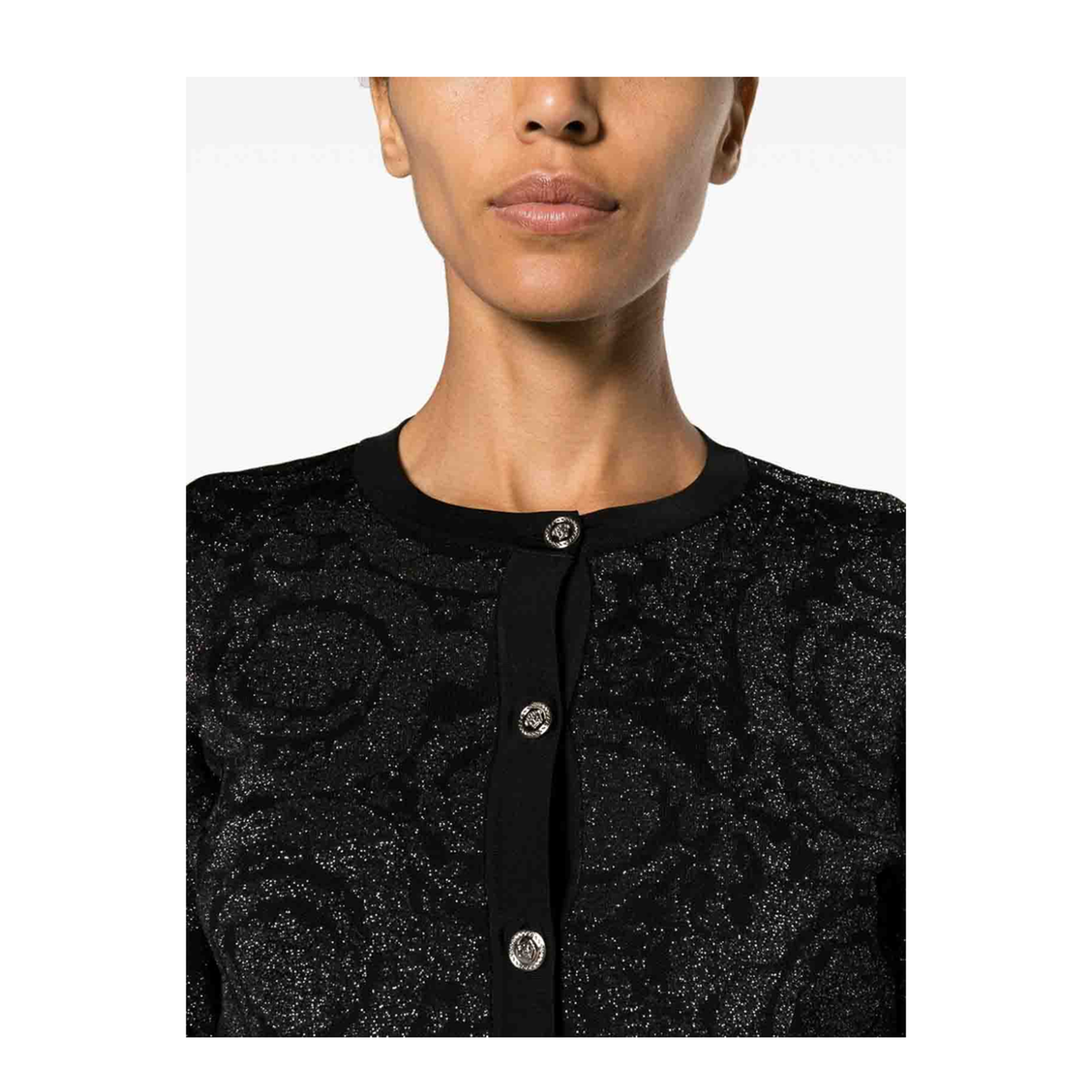 Black Viscose Blend Cardigan