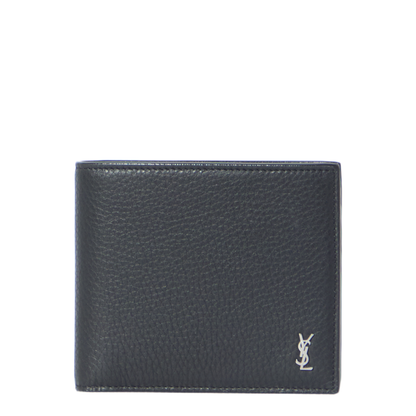 Tiny Cassandre East/West Wallet in Grained Leather (Black)