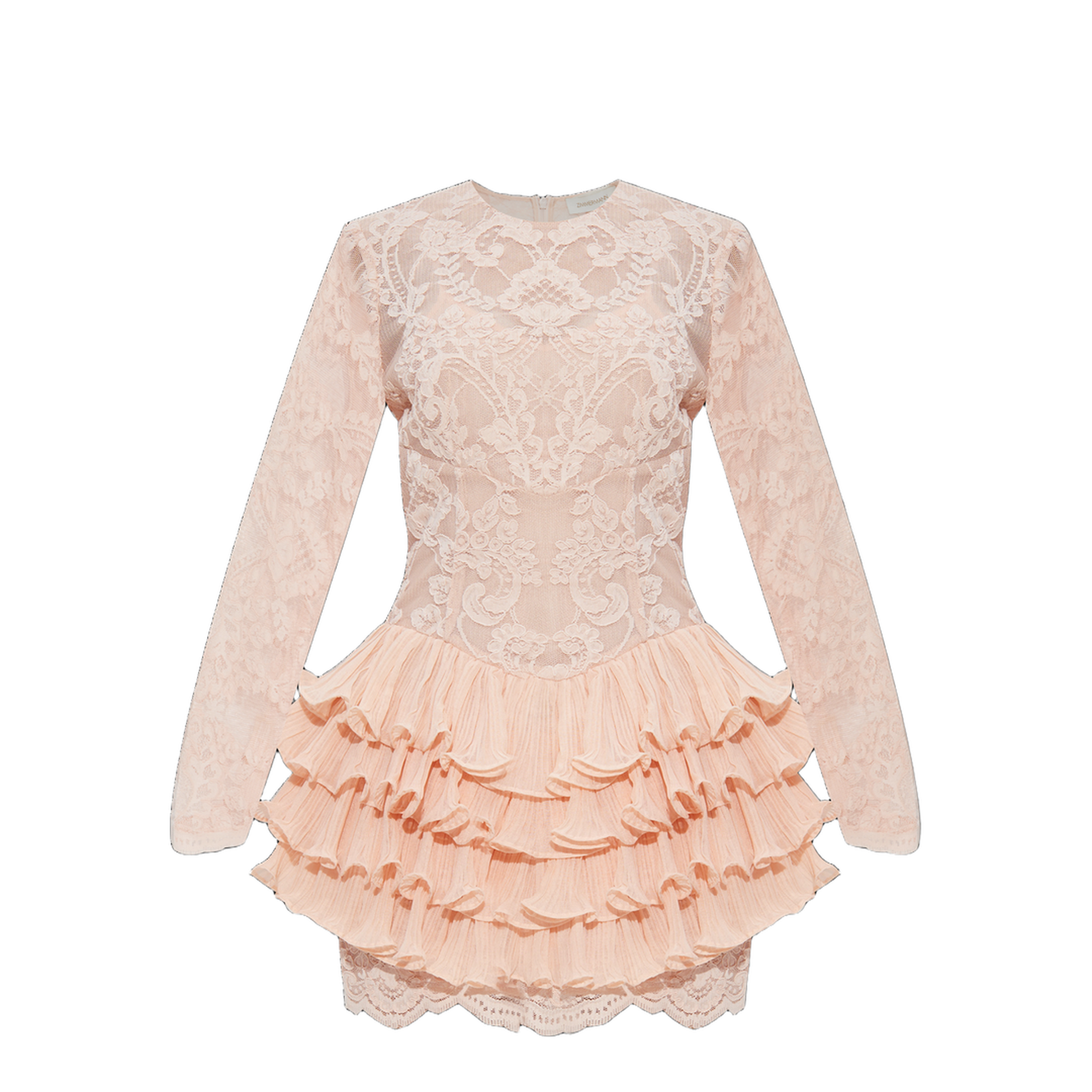 Lace Dress with Ruffles
