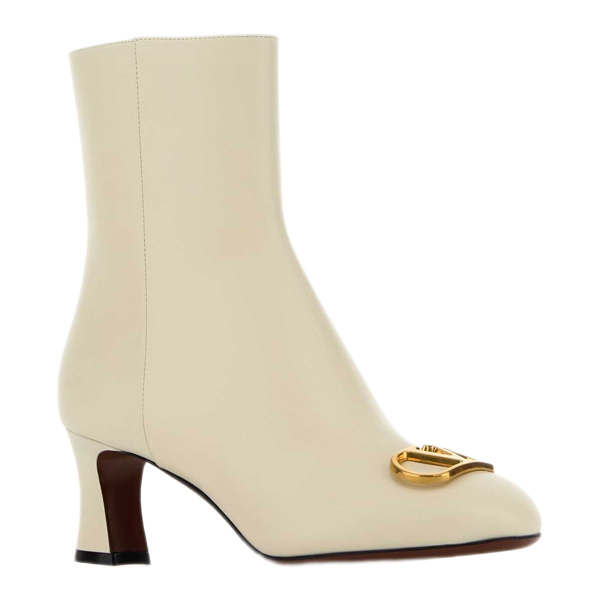 MAYFEYR - Valentino - Ivory Leather Vlogo Signature Ankle Boots - 7W2S0ML2DSH098