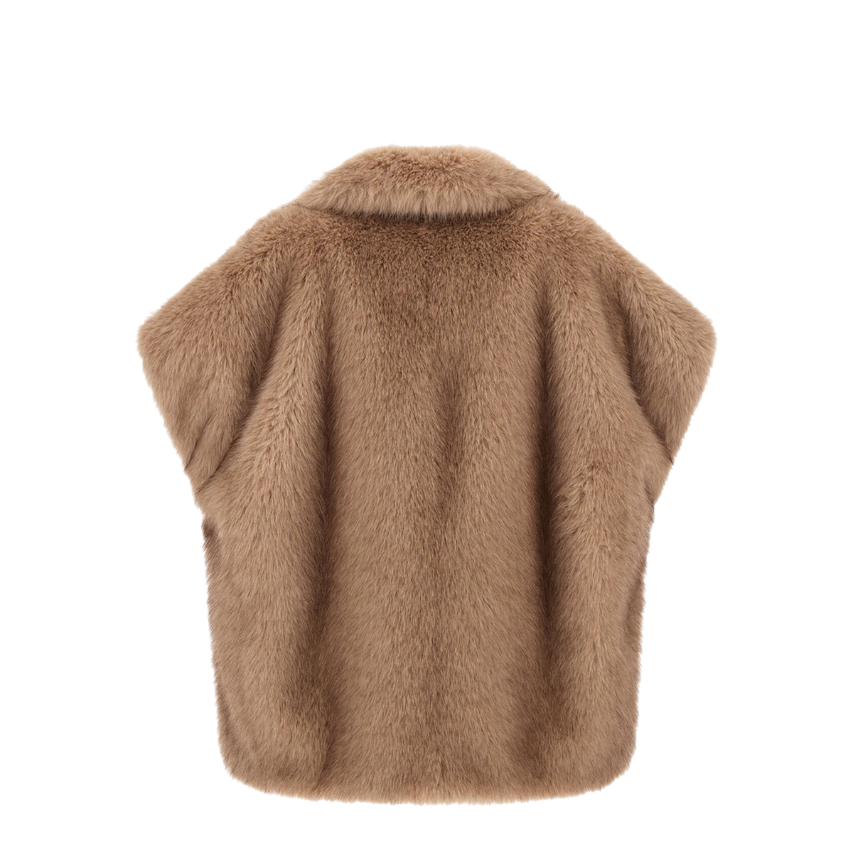 Long Hair Fur Effect Sleeveless Vest