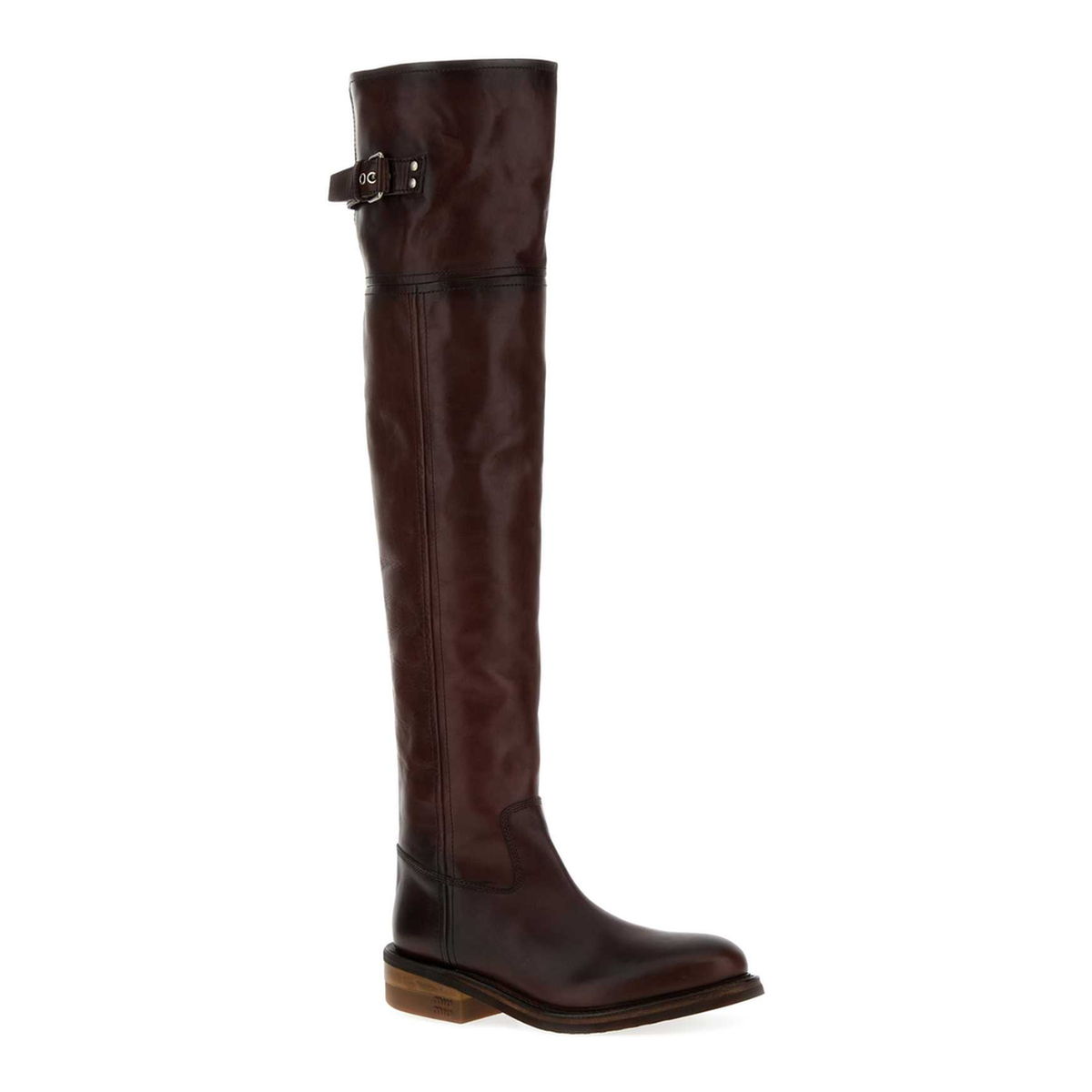 MAYFEYR - Miu Miu - Brown Leather Boots - 5W759EF0453AUNF0201