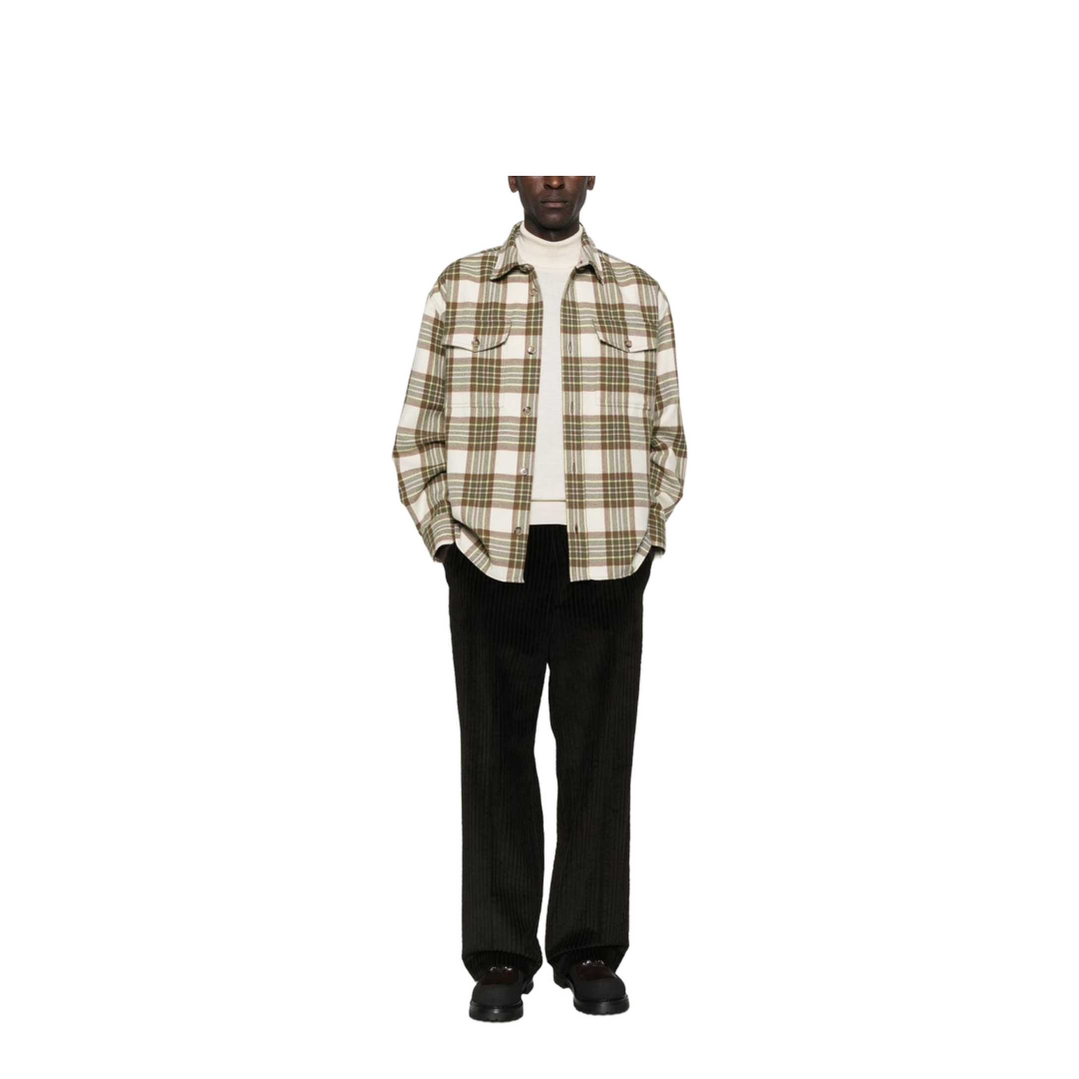Wool Checked Overshirt