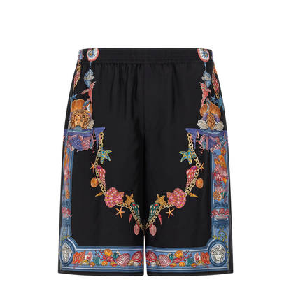 Coral Theatre Print Bermuda Shorts