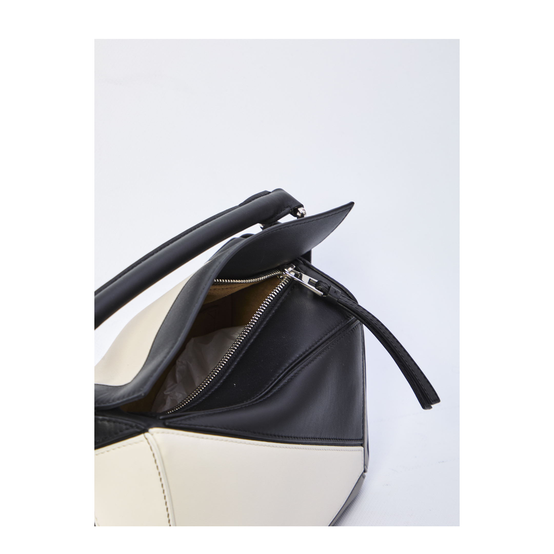 Puzzle Small Calfskin Shoulder Bags - Grey/Light Ghost