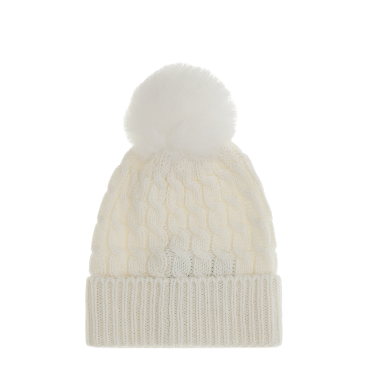 White Wool Beanie Hat