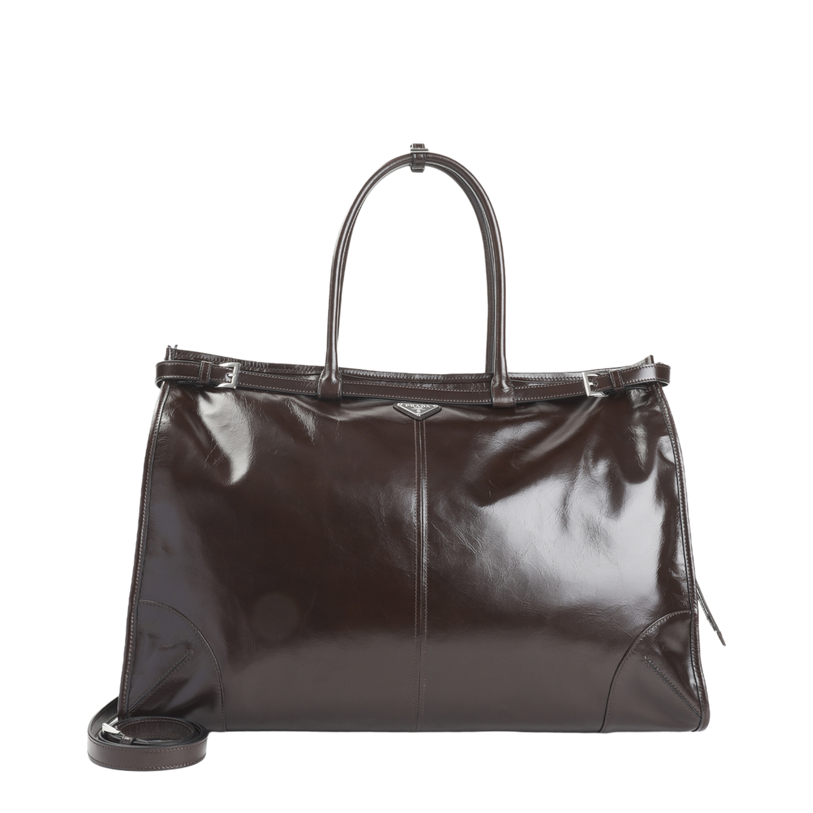 Dark Brown Leather Tote Bag