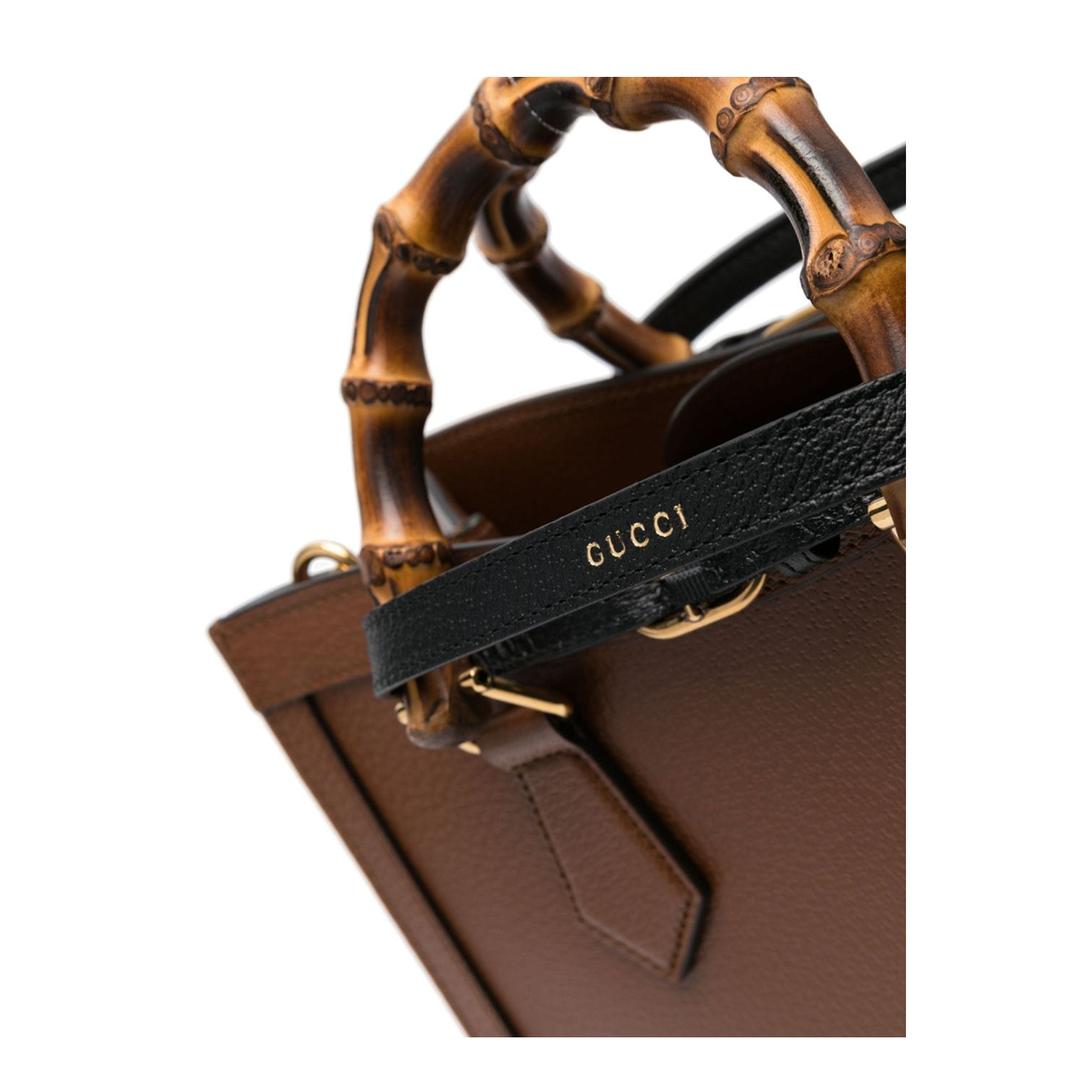 Diana Medium Leather Tote Bag - Brown