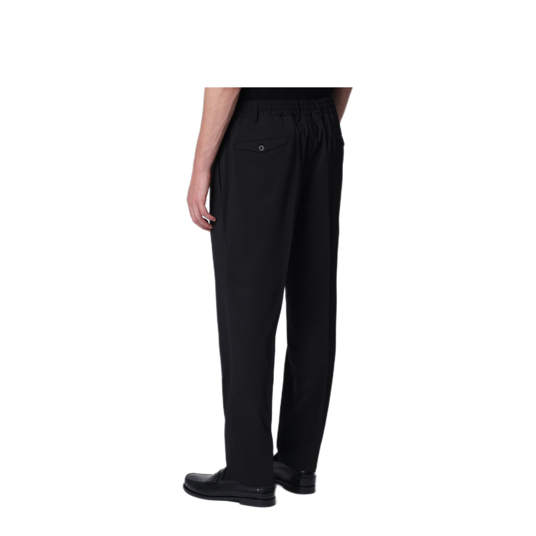 MAYFEYR - Santaniello - Black Wool Blend Trousers - E2989WO99