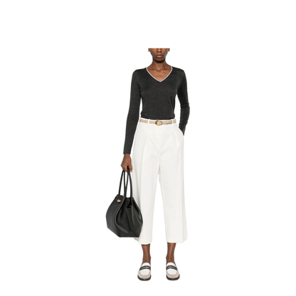 Cropped Cotton Trousers