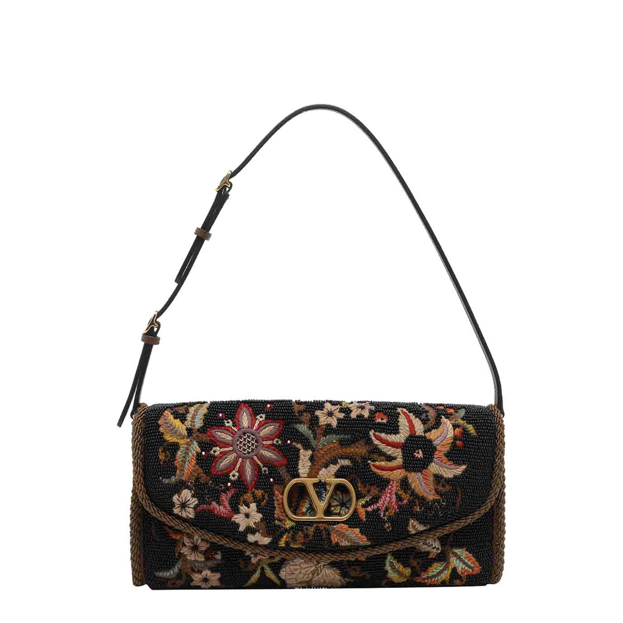 Embroidered Small Shoulder Bag
