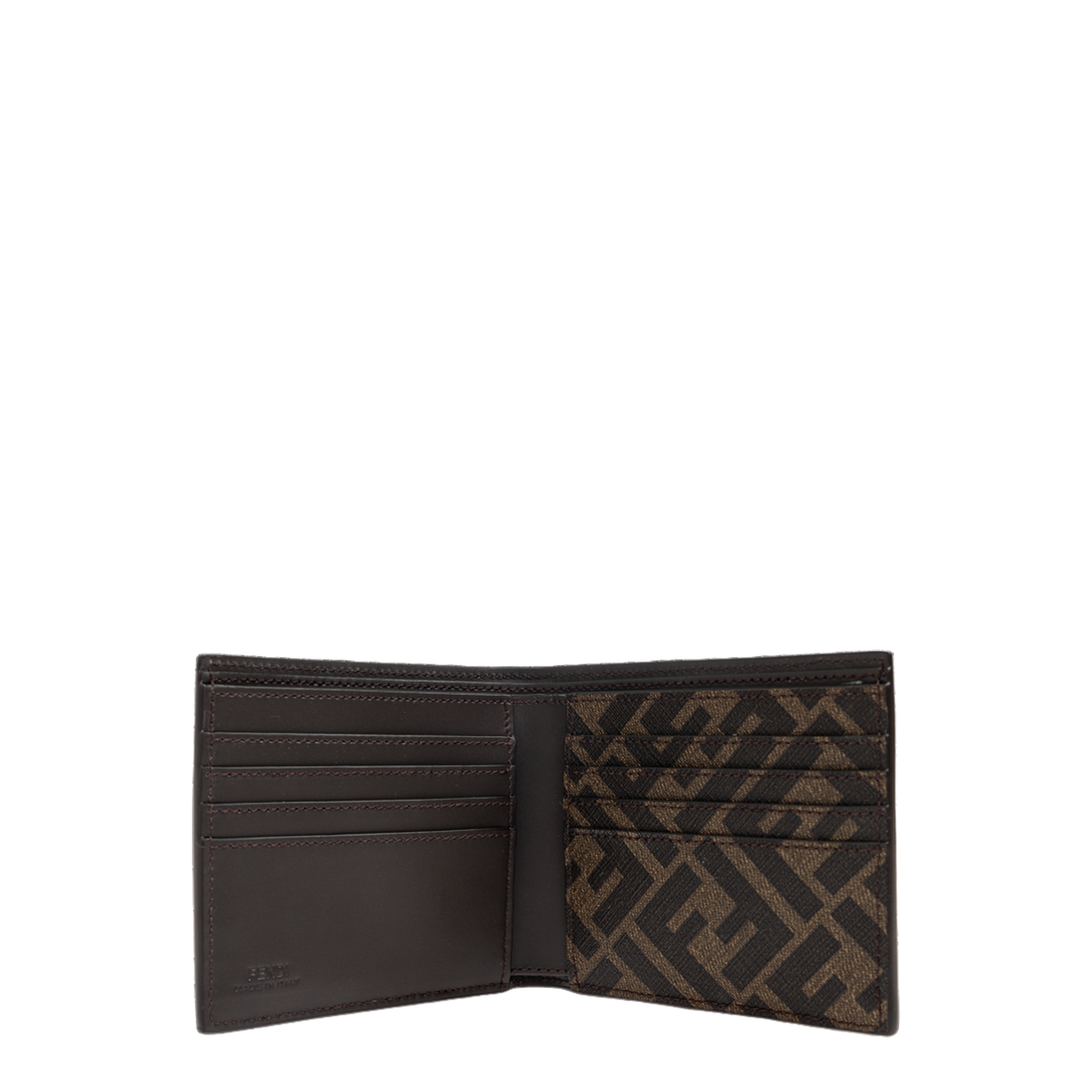 MAYFEYR - Fendi - Leather And Ff Canvas Compact Bi-Fold Wallet - 7M0356AFF2F1Q1C