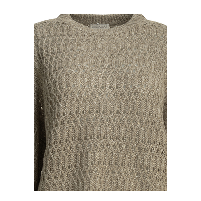 Linen Knitted Sweater Grey