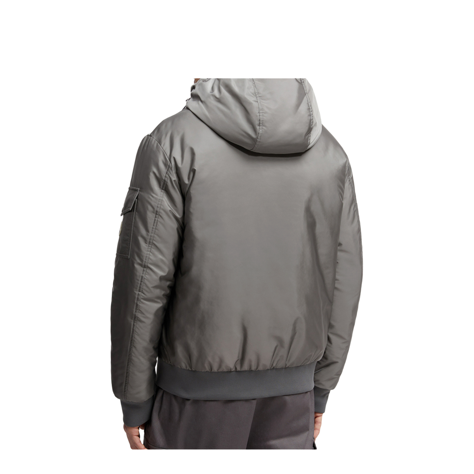 Gray Poiliot Hooded Short Down Jacket