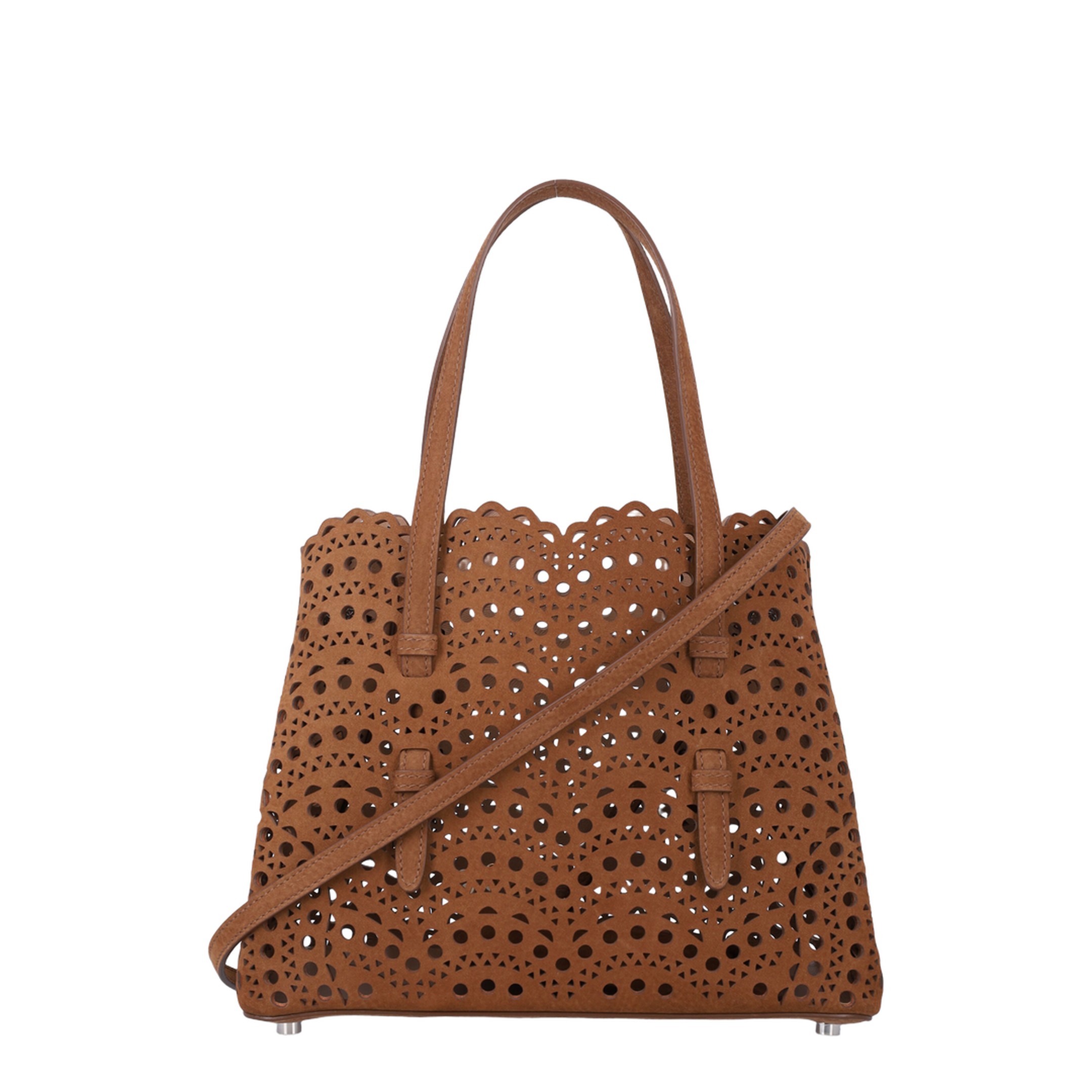 Mina 25 Medium Nubuck Tote Bag - Terracotta Brown