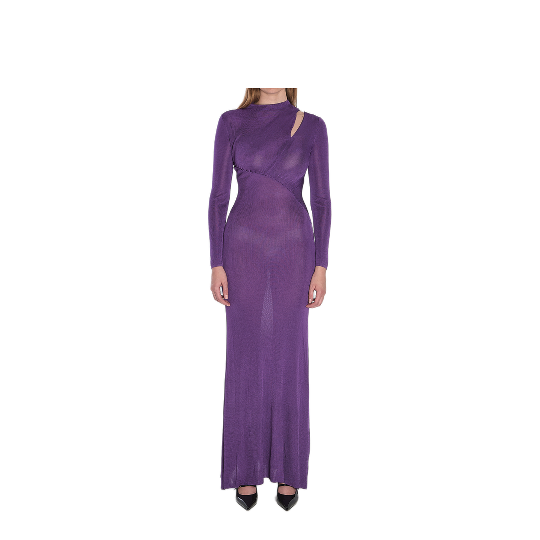 MAYFEYR - Self Portrait - Long Dress With Cut Out - PF25086XPUPURPLE