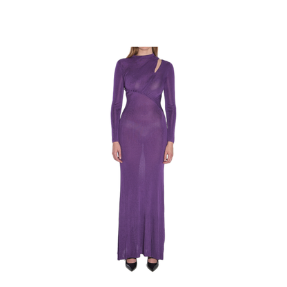 MAYFEYR - Self Portrait - Long Dress With Cut Out - PF25086XPUPURPLE