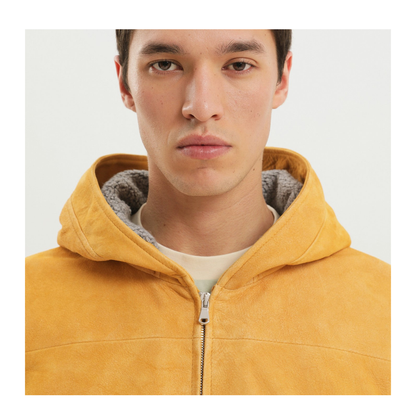 MAYFEYR - 1989 STUDIO - Yellow Suede Hoodie - F04MLB004LEA0013000