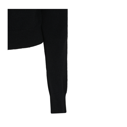 Black Cashmere Cropped Sweater