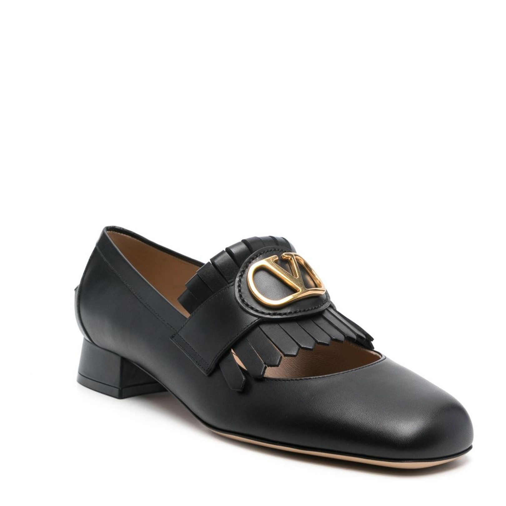 VLogo Signature Leather Loafers
