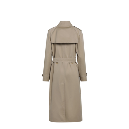 MAYFEYR - Burberry - Waterloo Long Cotton Gabardine Trench Coat In Honey - 8117254123456A1366