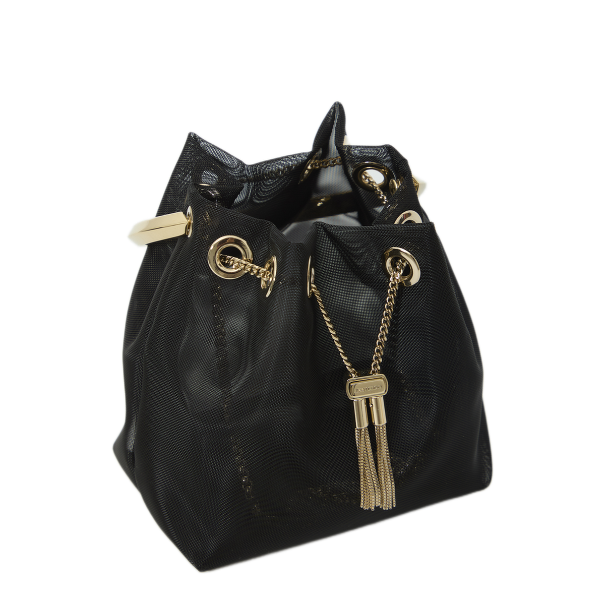 MAYFEYR - Jimmy Choo - Black Mesh Bon Bon Bag - BONBONGIKBLACKLIGHTGOLD