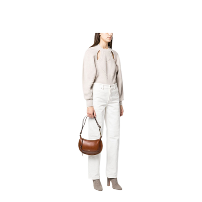 MAYFEYR - Isabel Marant - Oskan Moon Studded Shoulder Bag - PP0003FAA1C01M