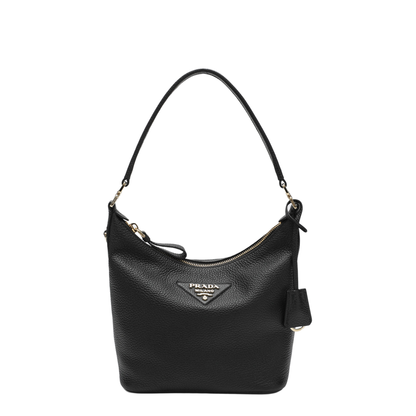 MAYFEYR - Prada - Small Black Leather Hobo Bag - 1BC278ONO2DKVF0632