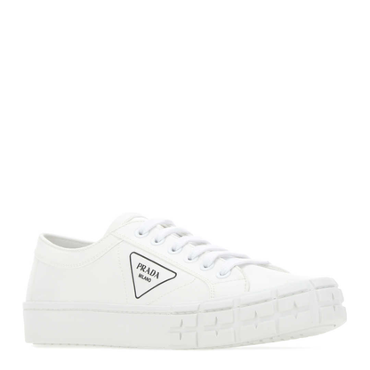 MAYFEYR - Prada - White Gabardine Wheel Sneakers - 2EG302GUDF0009