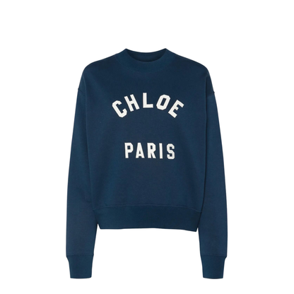 MAYFEYR - Chloè - Mock-Neck Cotton Fleece Logo Sweater - CH24AJH12192