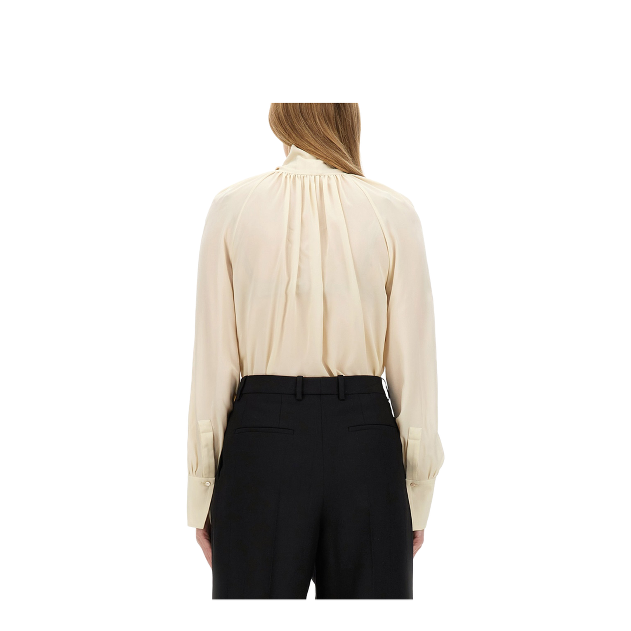 MAYFEYR - Givenchy - Silk Shirt With Lavallière Collar - BW61AM14M8297