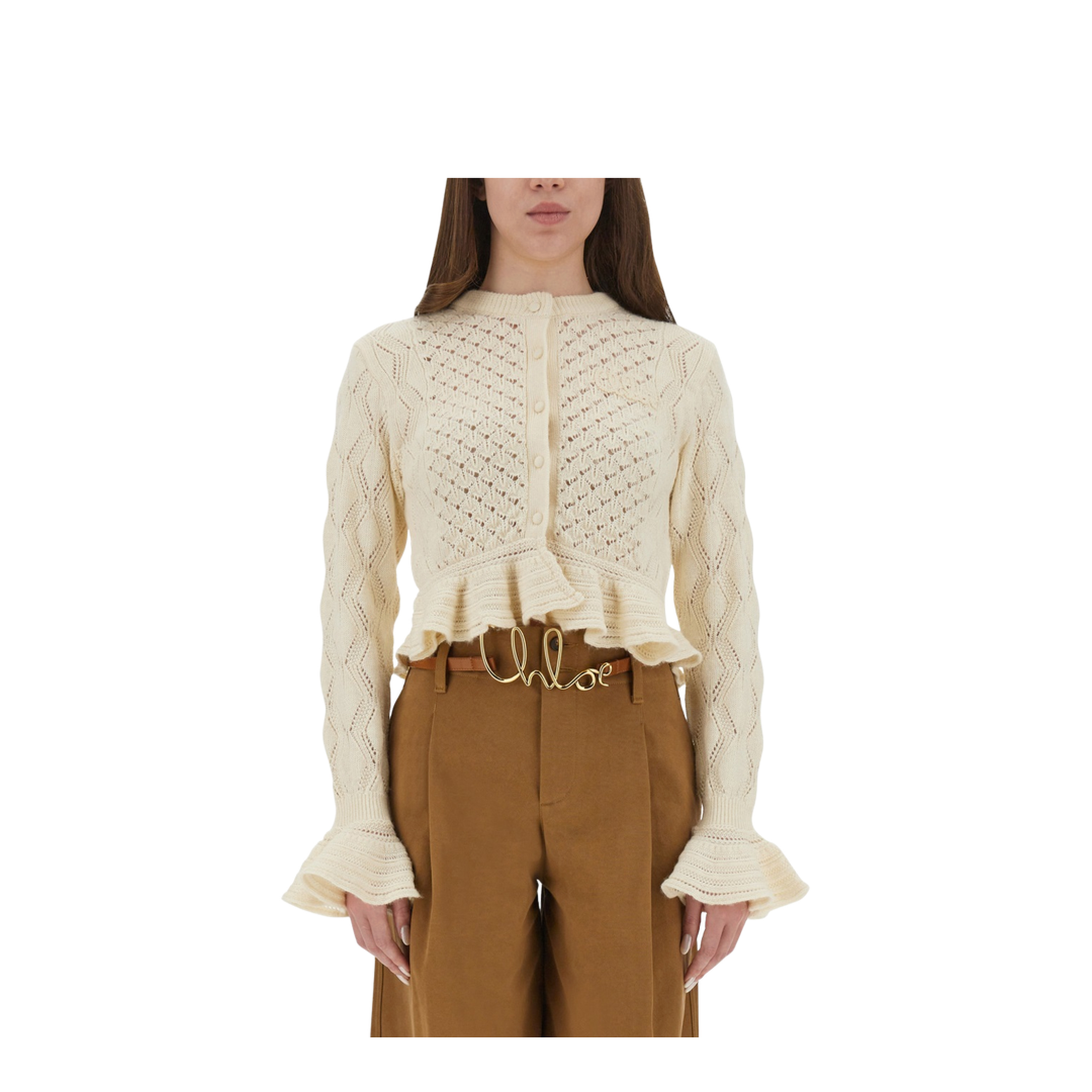 MAYFEYR - Chloè - Crochet Knit Cardigan - 25AMC01590107