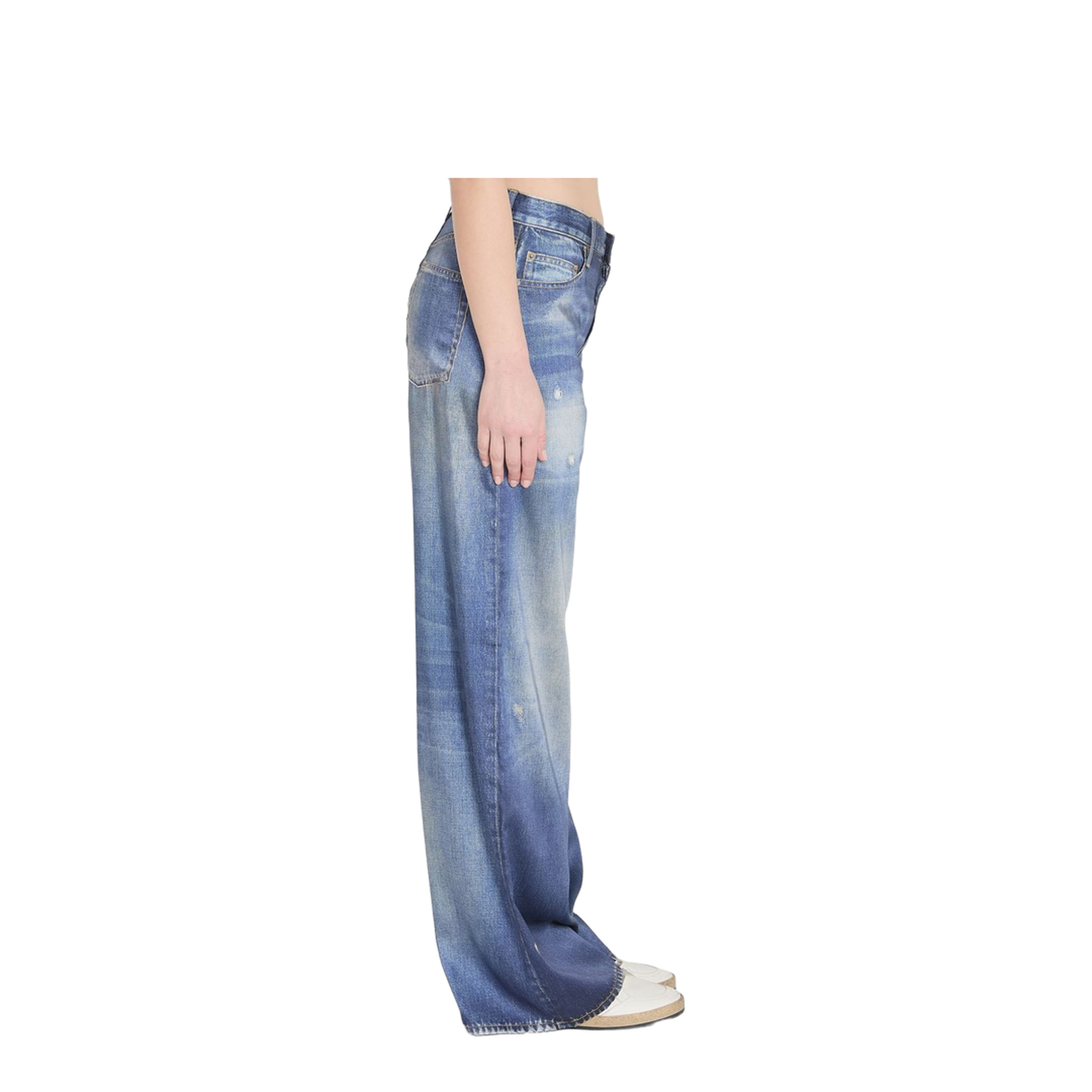 Printed Pants Jeans Effect
